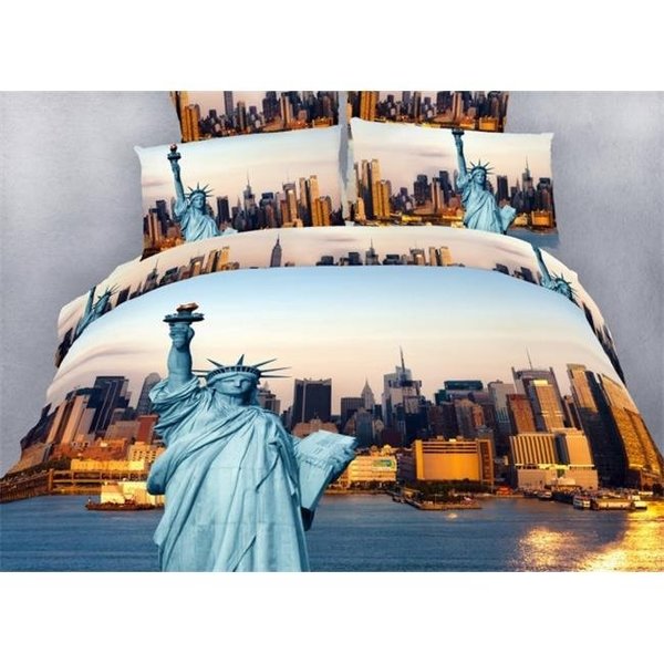 Dolce Mela Dolce Mela DM492K NYC City Themed King Size Bedding Duvet Cover Set DM492K